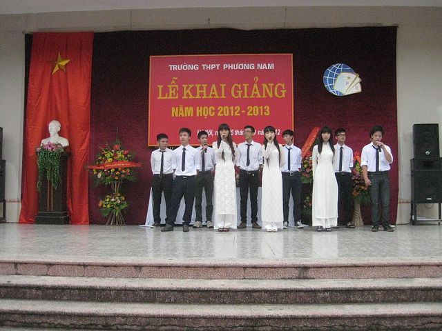 trường thpt dân lập Phương Nam Hà Nội khai giảng năm học 2012-2013 